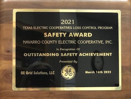 GE Safety Achievement Award 2020